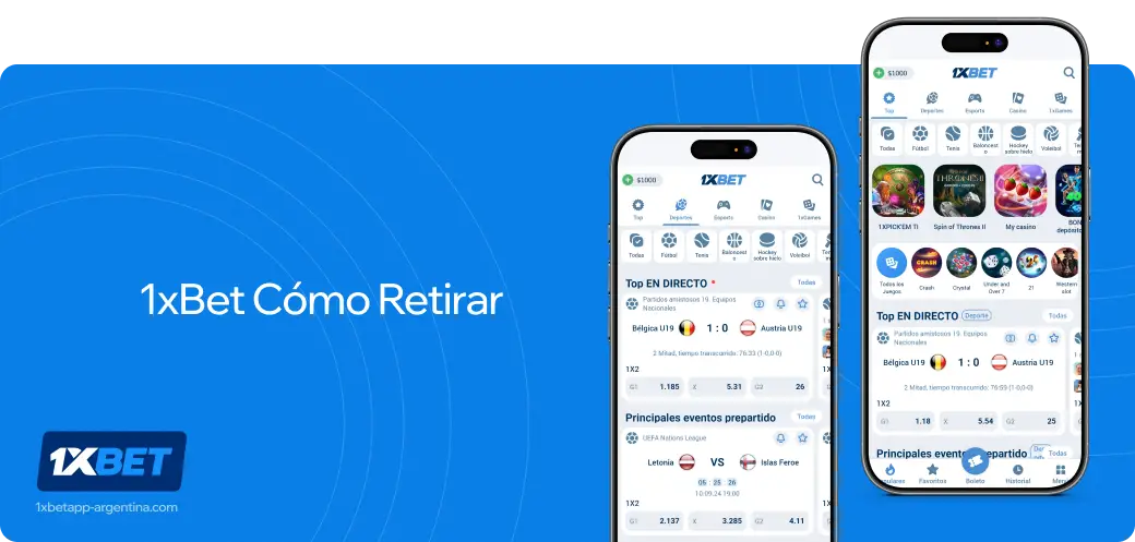 1xBet betapk Argentina - Cómo retirar